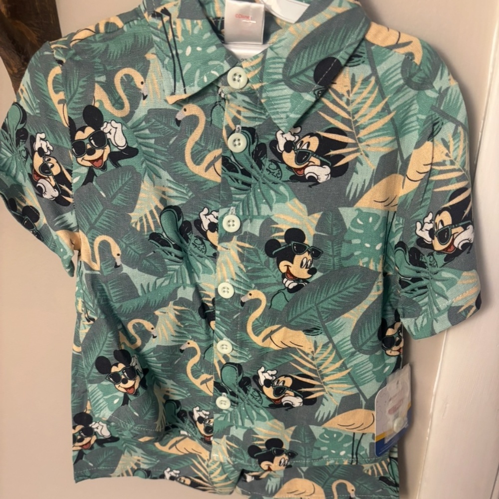 Disney Mickey Mouse vacation print 2T set